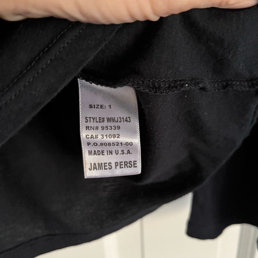 James Perse 100% cotton black long sleeve slub Tee-fabulous fit!  ❤️ - Picture 6 of 8